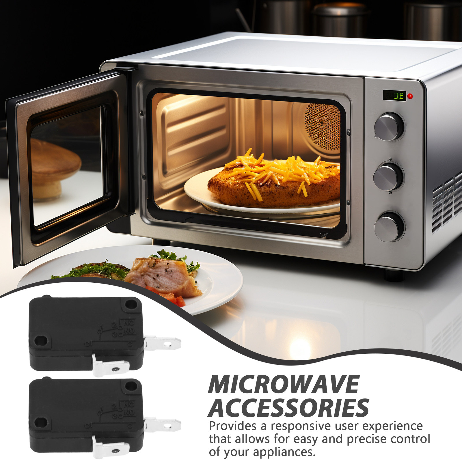 2Pcs Micro Switch 2-Pin Normal - Microwave Oven ulasan dan harga