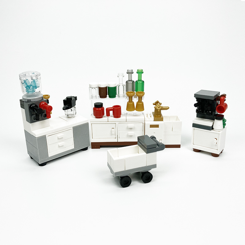 MOC block creative toys kitche - Kitchen Appliances Cabinet ulasan dan harga