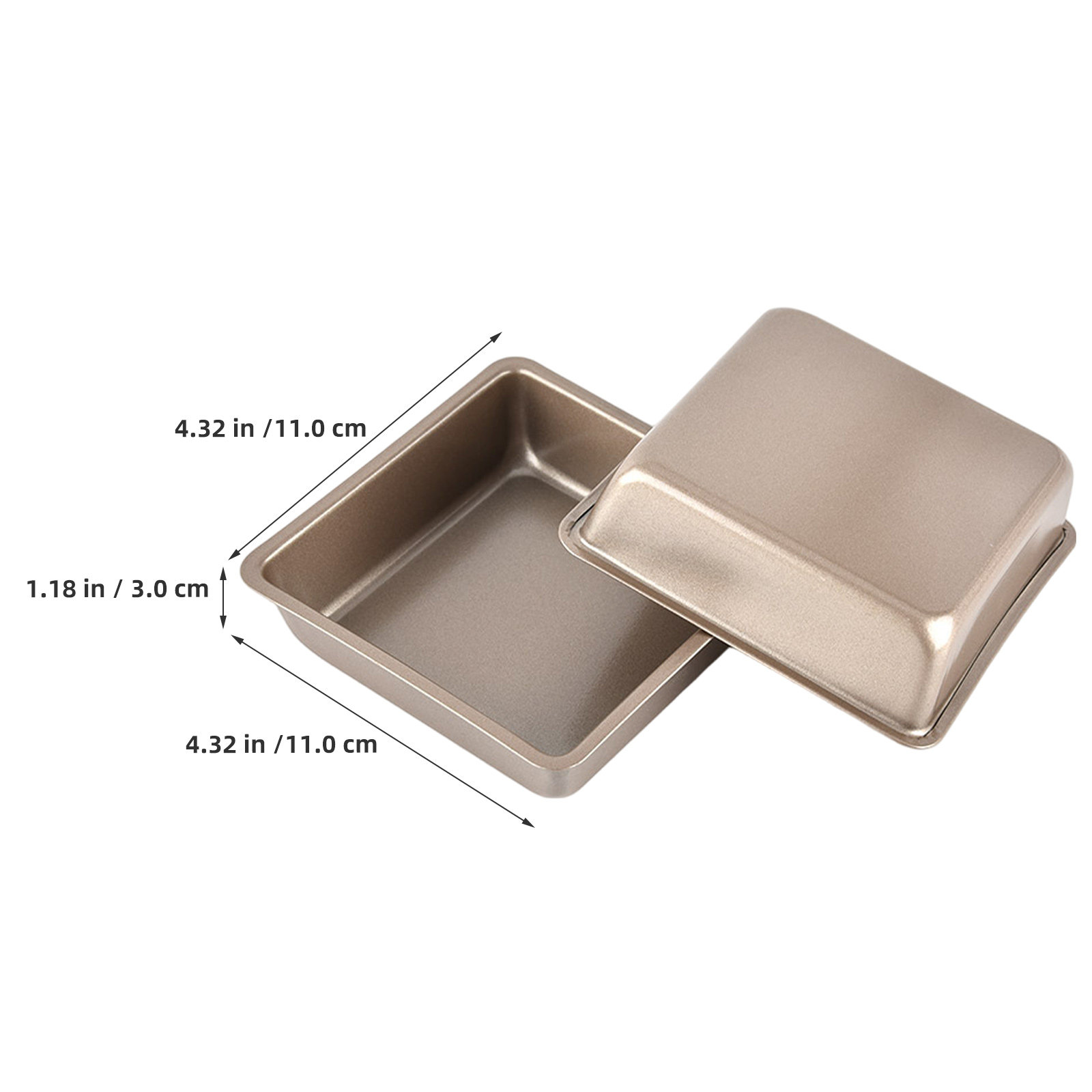 4Pcs 4 Inch Square Nonstick Ba - Toaster ulasan dan harga